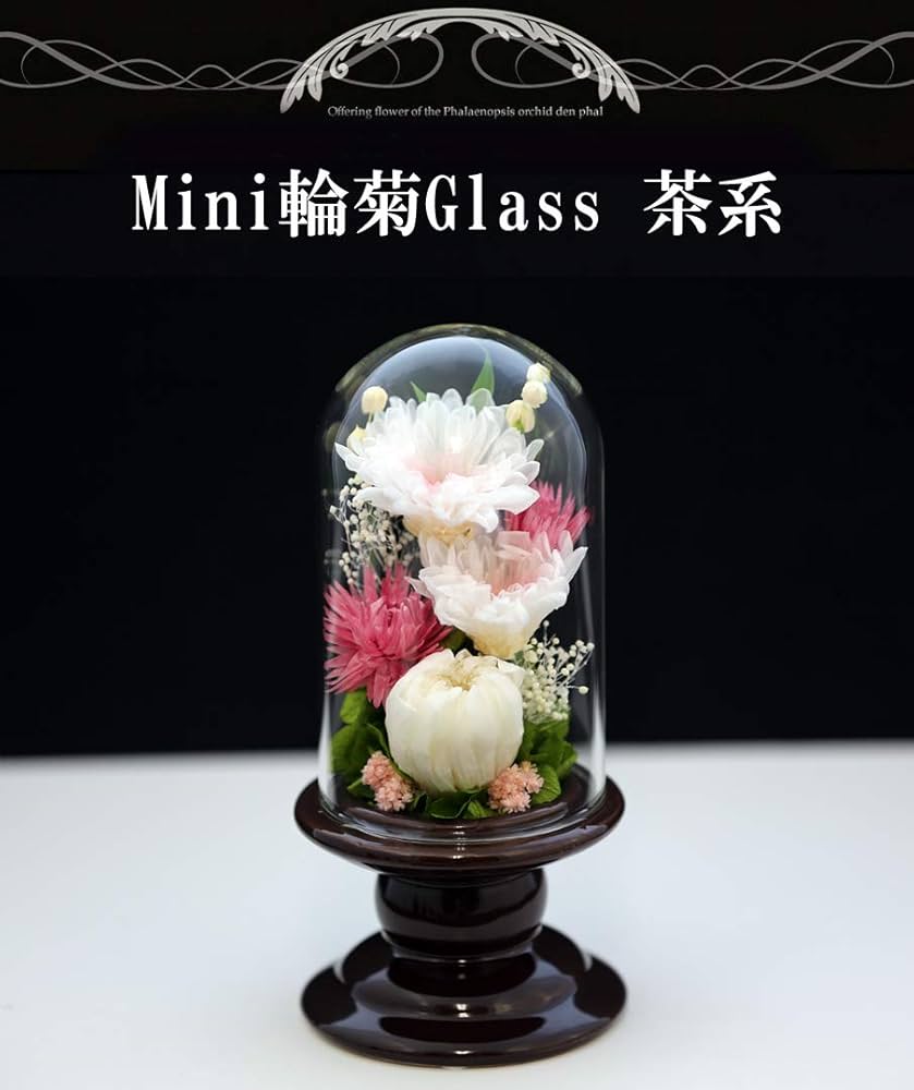 Amazon｜アートフォーシーズン△仏花 （茶系） ミニ輪菊glass